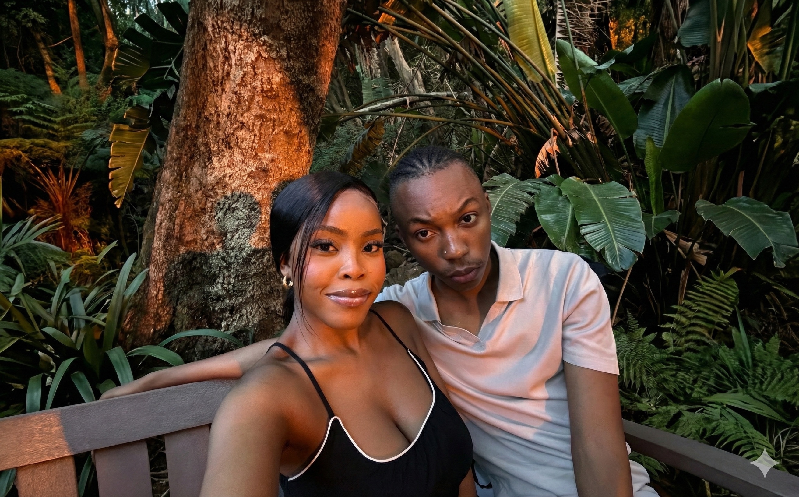 Warm photo together in daylight